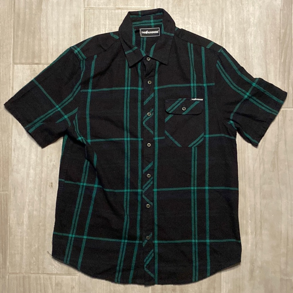 The hundreds plaid short sleeve button up